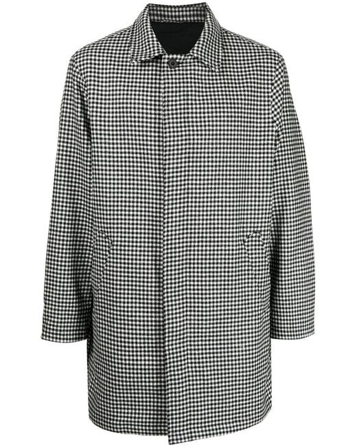 The Power for the People Gray Wool Dogtooth Pattern Coat for men