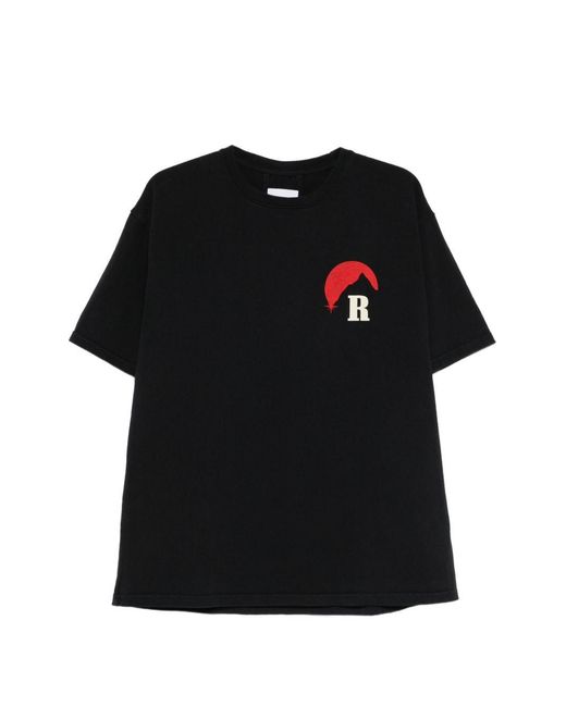 Rhude Black Moonlight Regatta Mini Tee For for men