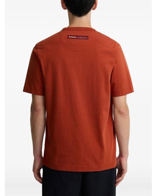 Barbour Red X Paul Smith Graphic-Print T-Shirt for men