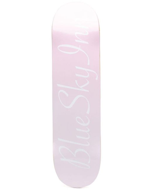 BLUE SKY INN Pink Logo-print Skate Deck for men