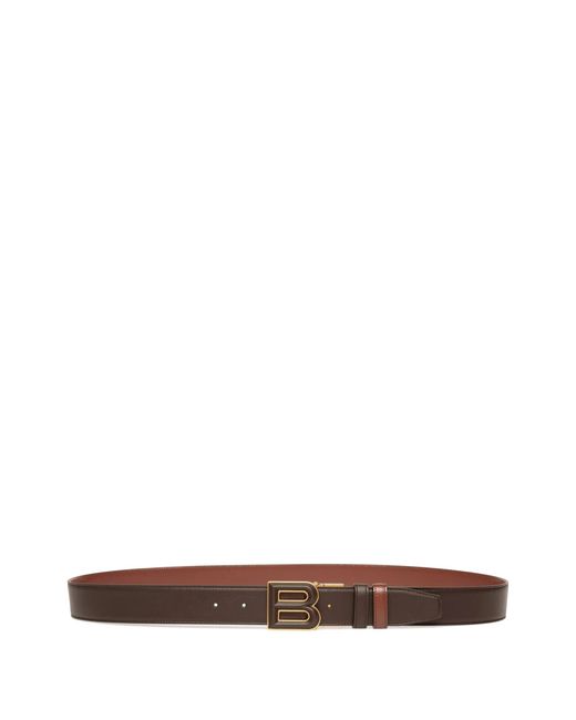 Bally White B Bold Reversible Belt for men