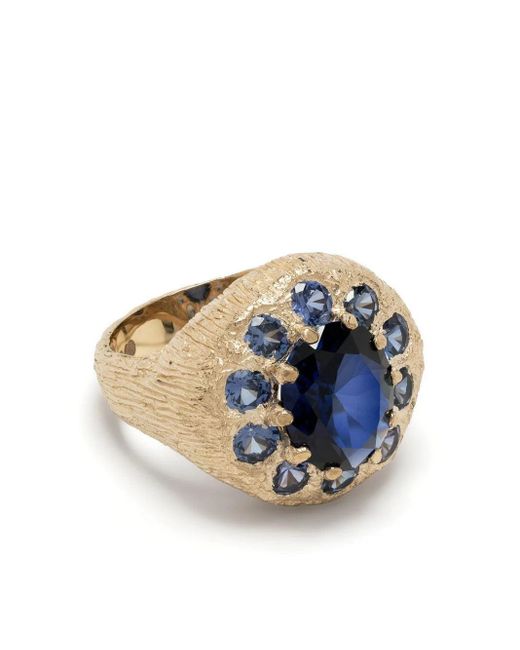 Mens Jewellery Rings Bleue Burnham 9k Yellow Gold Oak Signet Ring in Metallic for Men 