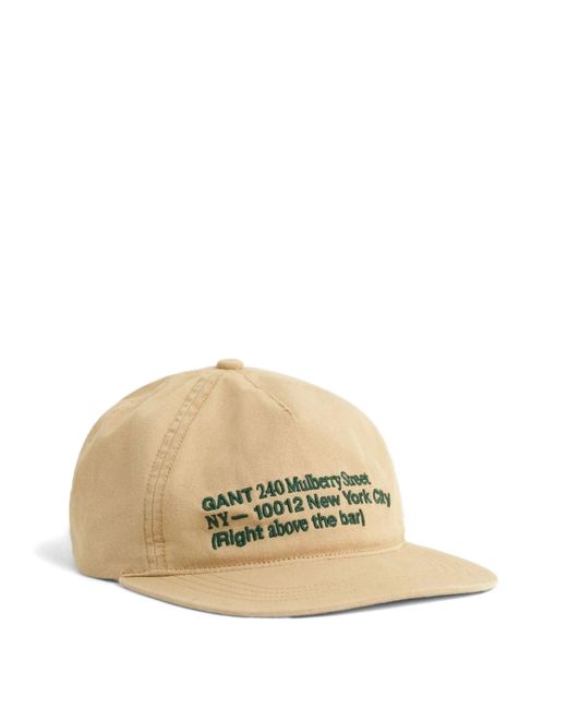 Mulberry Natural Embroidered Organic-Cotton Cap for men
