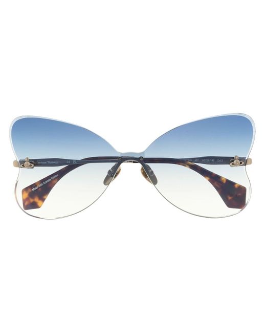 Vivienne Westwood Blue Butterfly-frame Gradient Sunglasses for men