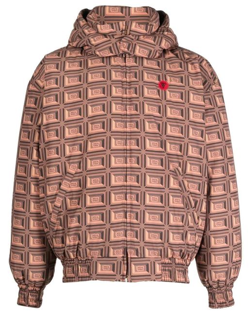ICECREAM Pink Graphic-print Padded Jacket for men