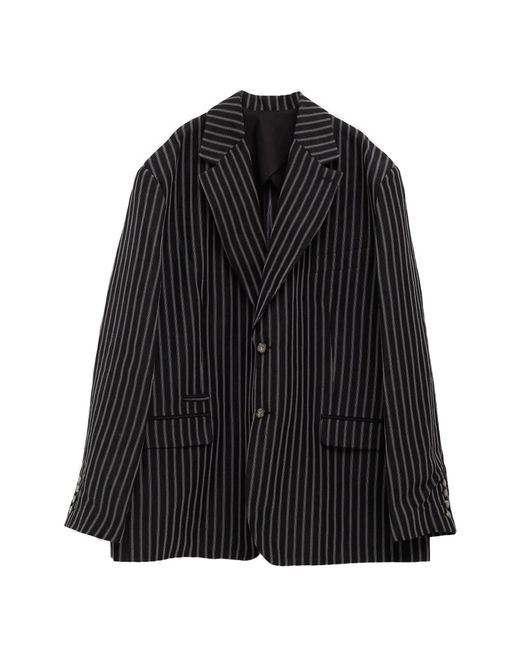 Willy Chavarria Black Chilango Striped Blazer for men