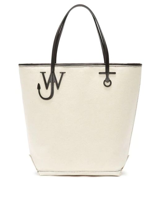 J.W. Anderson Natural Tall Anchor Canvas Tote Bag for men