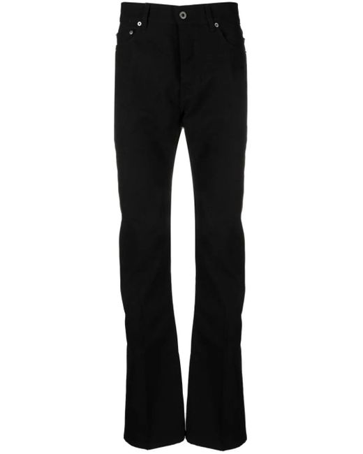 Rick Owens Black Mid-rise Bootcut Trousers for men