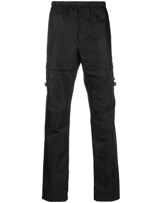 Givenchy Black Buckle-Detail Straight-Leg Trousers for men