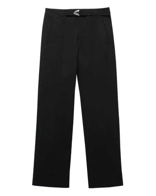 Alexander McQueen Black Belted Tailor Trousers for men