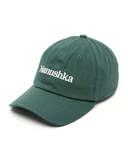 Nanushka Green Val Organic-cotton Baseball Cap for men