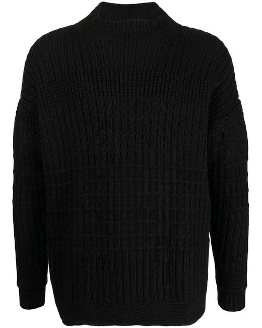 Toogood Black The Plough Wool Jumper for men