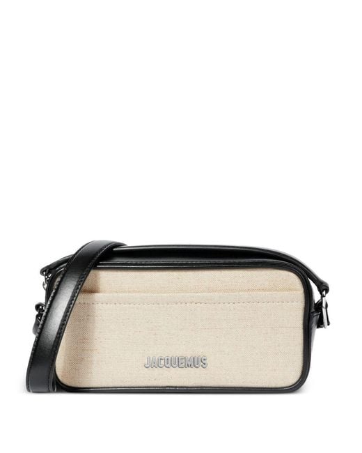 Jacquemus Black The Banetto Leather-Trimmed Cross Body Bag for men
