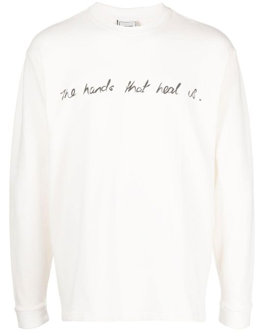 BETHANY WILLIAMS White Slogan-print Cotton Sweatshirt for men