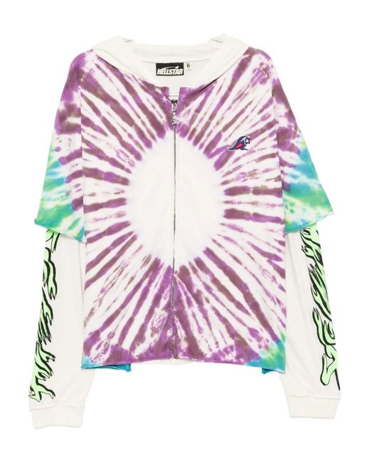 HELLSTAR Pink Tie-Dye Hoodie for men