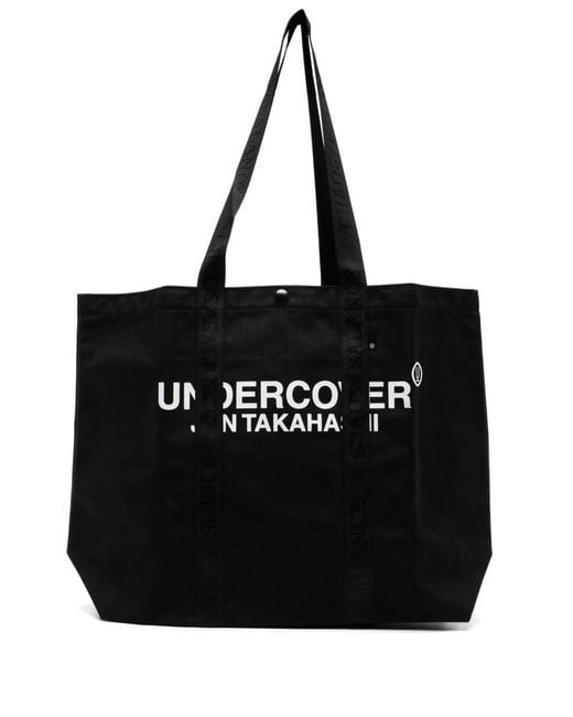 Undercover Black Logo-Printed Tote Bag for men