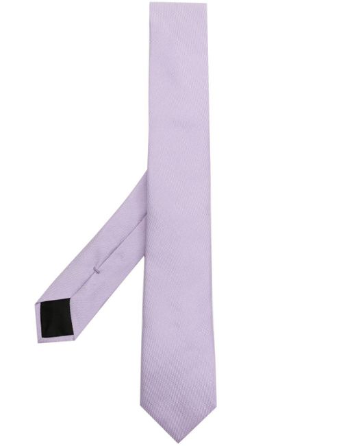 Givenchy Purple 4g-embroidered Silk Tie for men