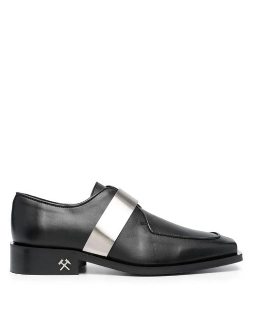GmbH Black Sinan Faux-Leather Loafers for men