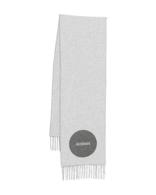 Jacquemus White Virgin Wool Scarf for men