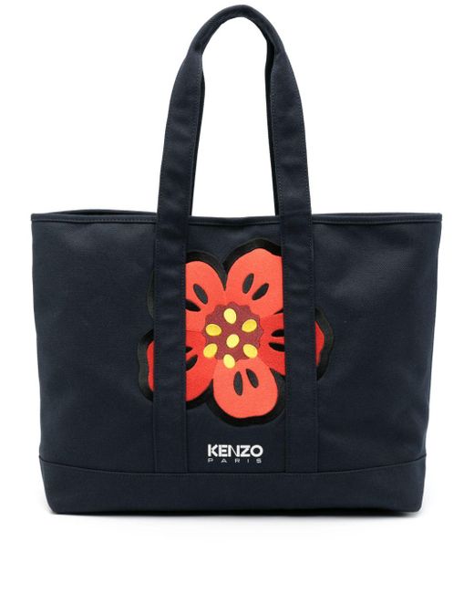 KENZO Black Large Utility Tote Bag for men