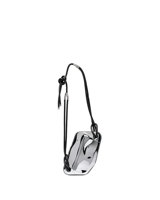 PUBLISHED BY White Engraved-Logo Crossbody Bag for men
