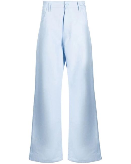 Raf Simons Blue Straight-leg Cotton Trousers for men