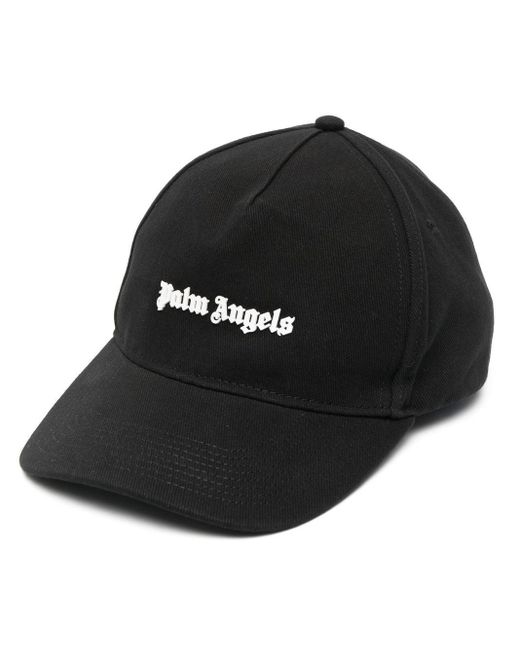Palm Angels Black Classic Logo Baseball Cap for men