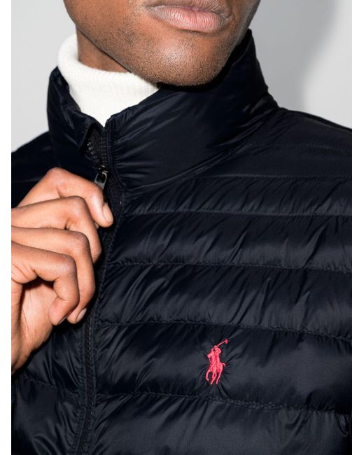 Polo Ralph Lauren Polo Pony Padded Jacket in Blue for Men | Lyst