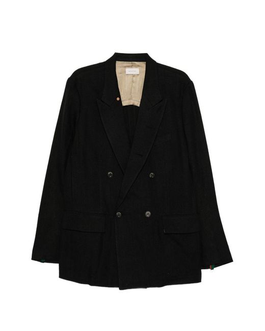 Bed J.w. Ford Black Blazer En Soie À Boutonnière Croisée for men