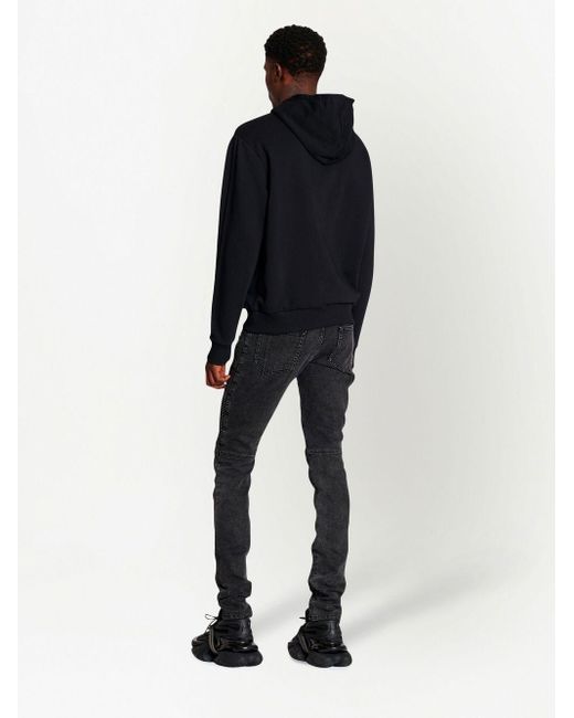 Balmain Black Sweatshirt With Print for men