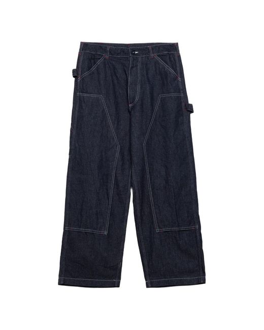 Engineered Garments Blue Contrast-Stitch Panelled Jeans for men