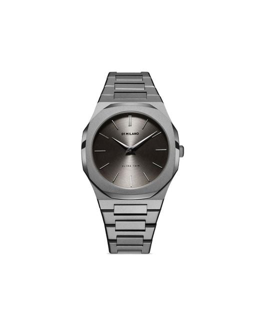 D1 Milano Black Ultra Thin Antracite 40Mm for men