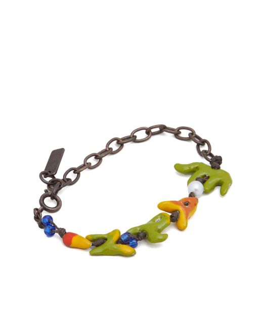Marni Multicolor Logo-applique Chain Bracelet for men