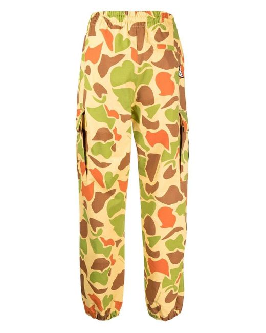 BBCICECREAM Yellow Camouflage-print Elasticated Trousers for men