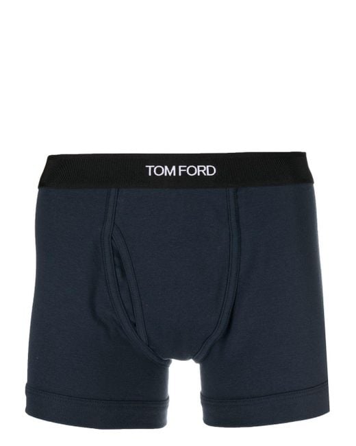 Tom Ford Blue Logo-waist Boxers for men