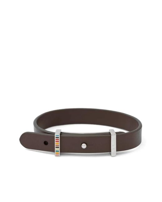 Paul Smith Brown Signature-Buckle Bracelet for men