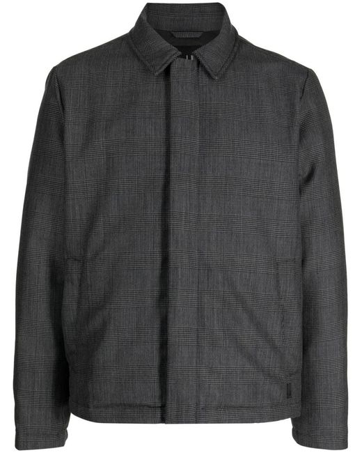 Dunhill Black Plaid-Check Pattern Shirt Jacket for men