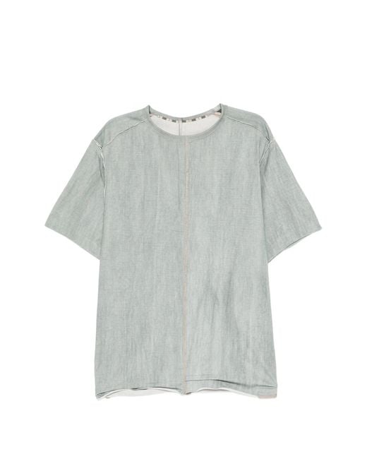 Ziggy Chen Gray Exposed-Seam T-Shirt for men