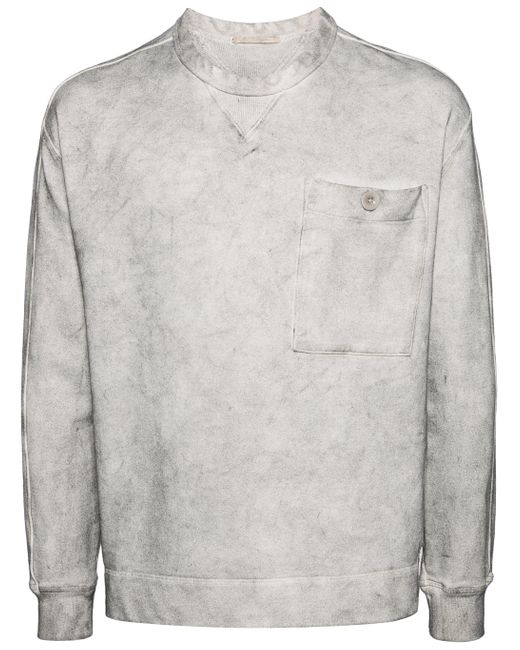 C P Company Gray Printed Cotton Sweatshirt for men