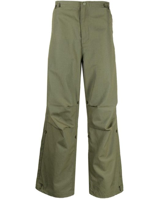 Maharishi Green Rabbit-embroidered Loose-fit Trousers for men