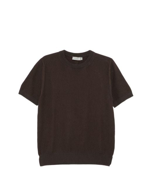 Canali Black Textured Top for men