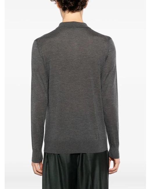 Caruso Gray V-Neck Polo for men