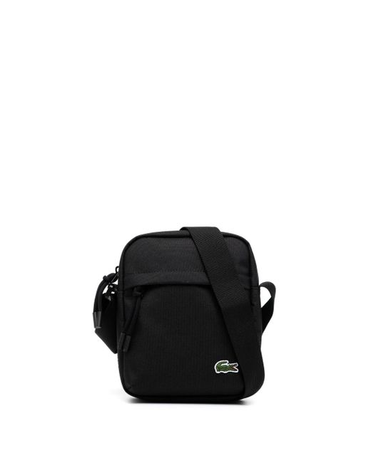Lacoste Black Logo-appliqué Messenger Bag for men
