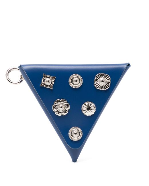 Toga Blue Stud-embellished Triangle Pouch for men