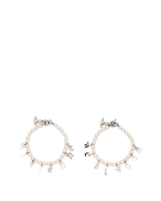 Vivienne Westwood Natural Pearl Charm Bracelet (Set Of Two) for men