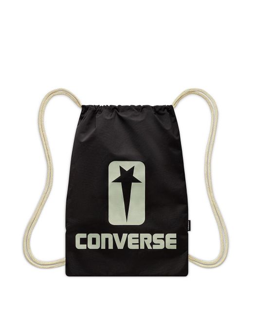 Rick Owens Black Converse X Drkshdw Drawstring Backpack for men