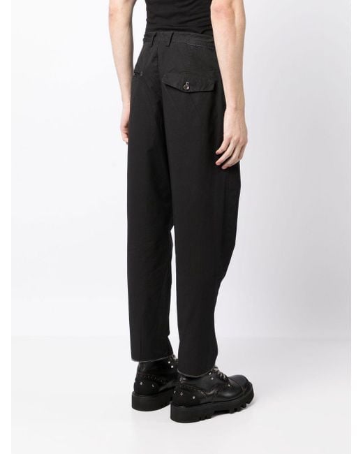 Eleventy low-rise stretch-cotton Tapered Trousers - Farfetch