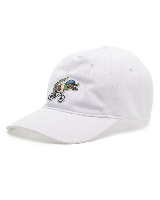 Lacoste White Logo-patch Cotton Baseball Cap for men