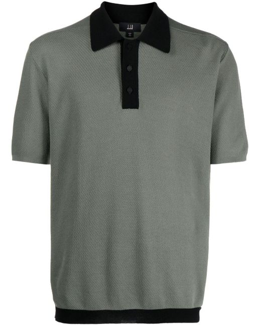 Dunhill Green Three-tone Cotton Polo Shirt for men