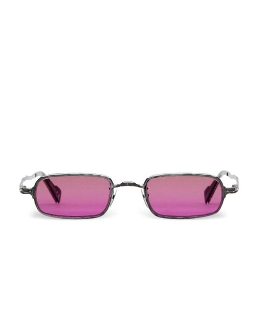 Kuboraum Pink Rectangular-Frame Sunglasses for men